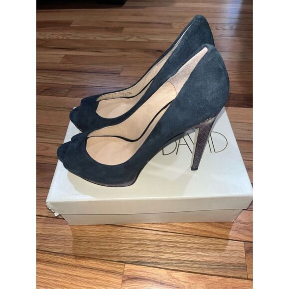 JOAN & DAVID Navy Dadelsa Patent Leather Stiletto Pump Shoes Heels Size 10 - Picture 4 of 10